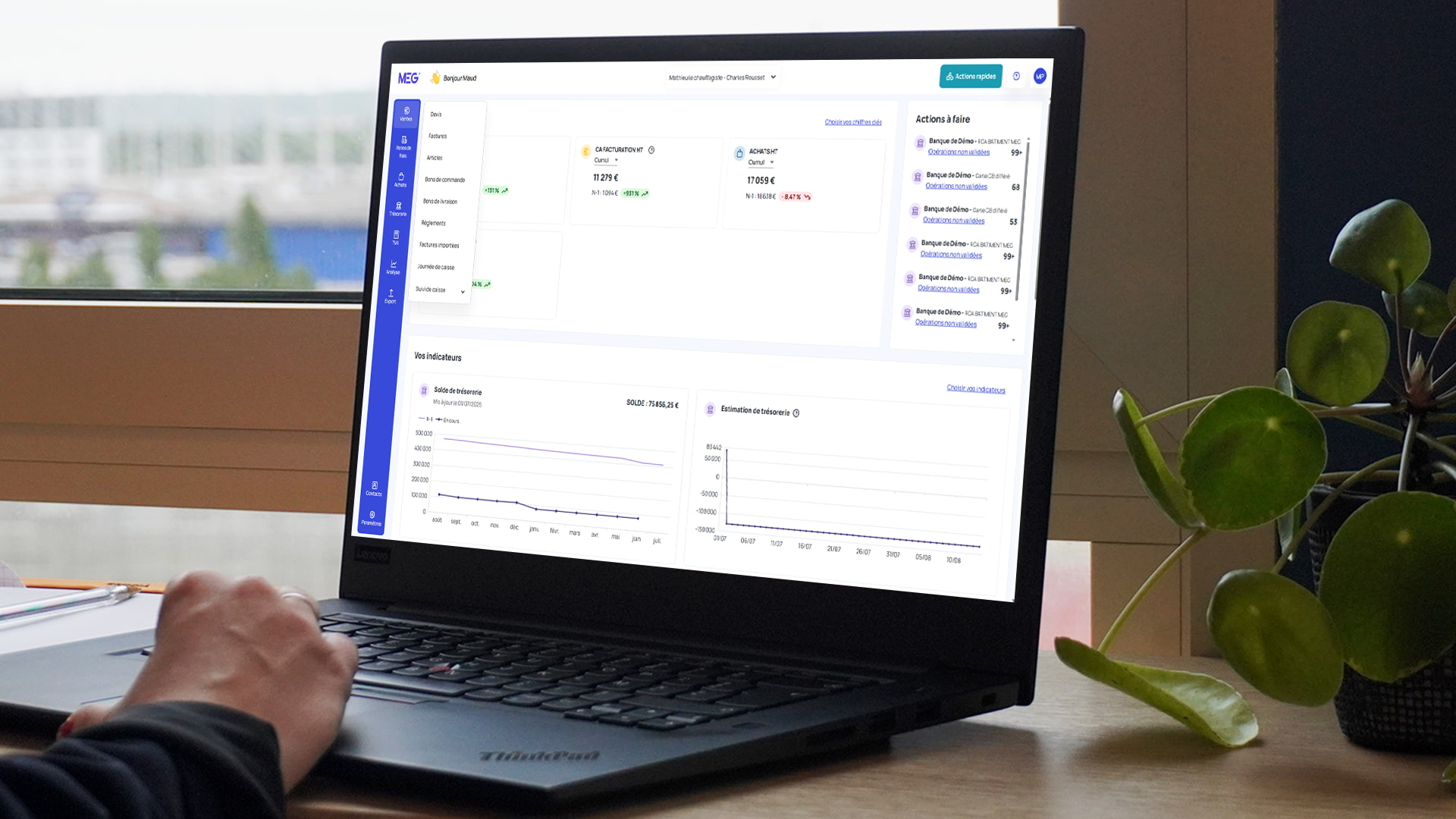 Mise en situation de MEG plateforme de pilotage portefeuille pour les cabinets
