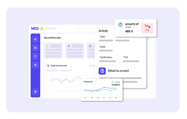 Montage de visuels extraits de la plateforme MEG - Achats