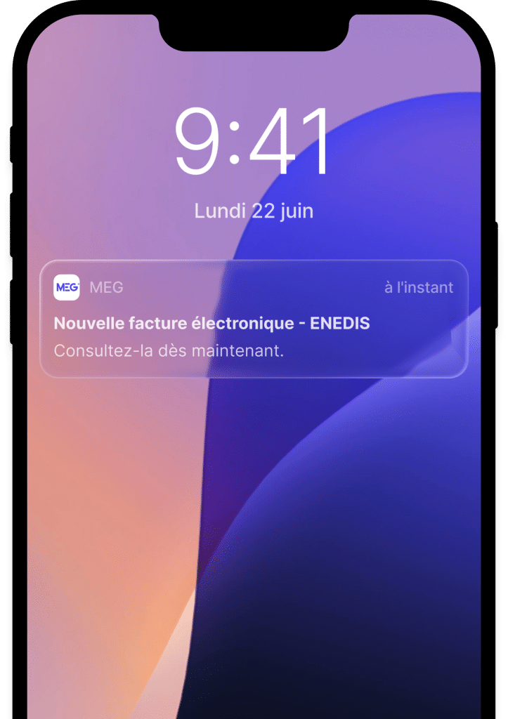 Gestion de vos factures électroniques notification